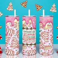 "Sketchy Stuff for Christmas Tree Cakes" Klondike Bar Funny Holiday | 20oz Stainess Steel Tumbler - Thumbnail 4