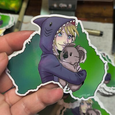 Australia sharkie sticker 