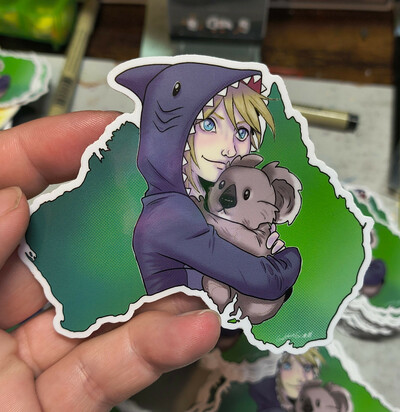 Australia Sharkie sticker 