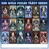 (Custom 12) Honkai Star Rail and Genshin Fanmade Gold Tarot Cards - Thumbnail 2