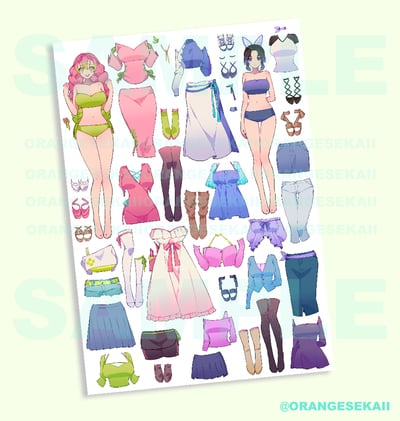 Demon Slayer Sticker dolls