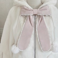 Kawaii Rabbit Ear Zip Hoodie Coat | Leg Warmer | Set - Thumbnail 8