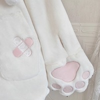 Kawaii Rabbit Ear Zip Hoodie Coat | Leg Warmer | Set - Thumbnail 7