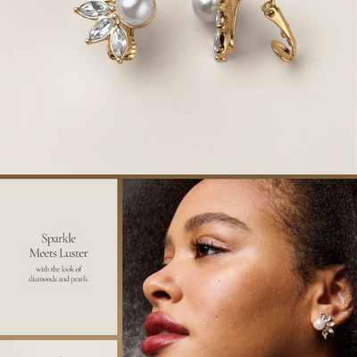 Ivy pearl clip-on earrings