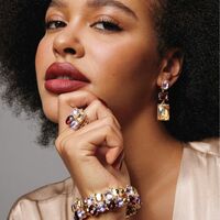 Sunset Gemstone Drop Earrings - Thumbnail 2