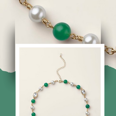 Crystal evergreen luxe necklace