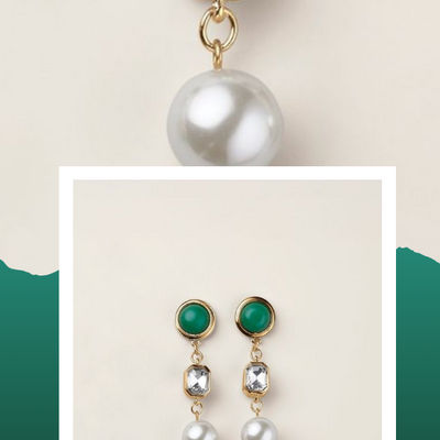 Crystal evergreen luxe earrings