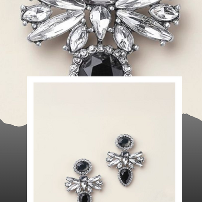 Simply noir statement drop earrings - Thumbnail 3