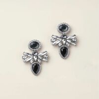 Simply Noir Statement Drop Earrings - Thumbnail 1