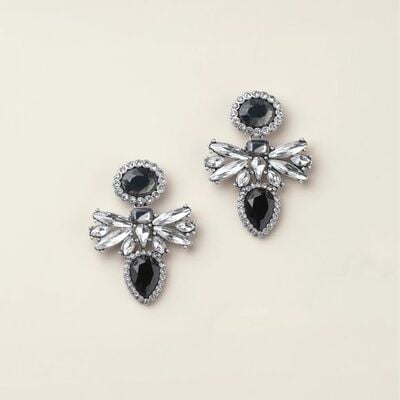 Simply noir statement drop earrings