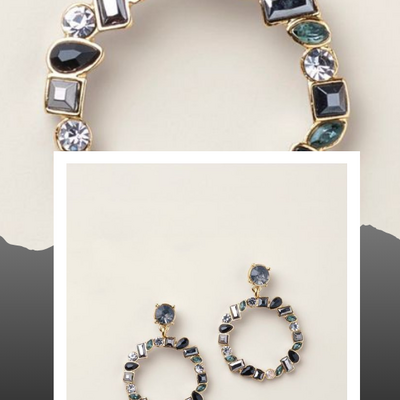 Simply noir statement hoop earrings