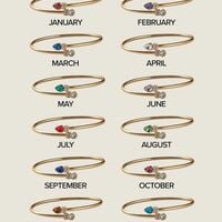 Opposites Attract Birthstone Cuff Bracelet - Thumbnail 2