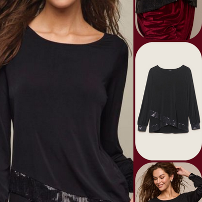 Sequin-trim blouse - Thumbnail 1