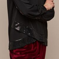 Sequin-Trim Blouse - Thumbnail 2