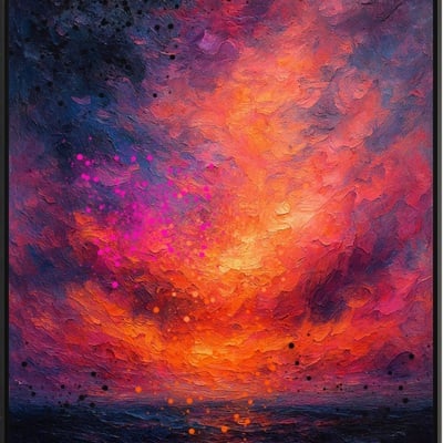 Vibrant ocean sunset