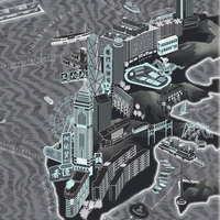 Aerial Hong Kong Map - Night Version - Thumbnail 2