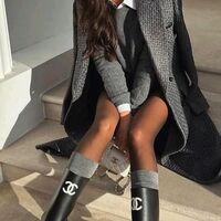  Boujee Raining Boot - Black - Thumbnail 1
