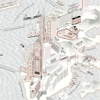 Aerial Hong Kong Map - Day Version - Thumbnail 2