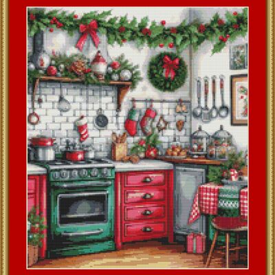 Christmas kitchen 3 cross stitch pattern