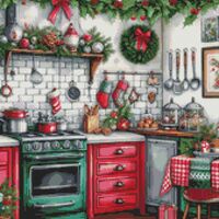Christmas Kitchen 3 Cross Stitch Pattern - Thumbnail 1