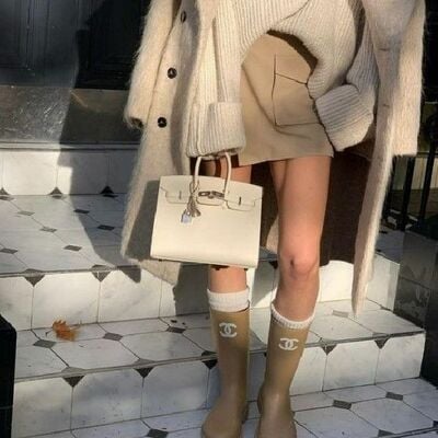 Boujee raining boot - beige