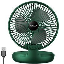 AIRIZA USB Desk Fan – 5-Speed Mini Table Fan with Adjustable Tilt, Ultra Quiet, USB Powered, Portable Cooling Fan for Home, Desktop,
