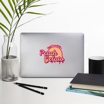 Peach gelato twice vinyl sticker - Thumbnail 4