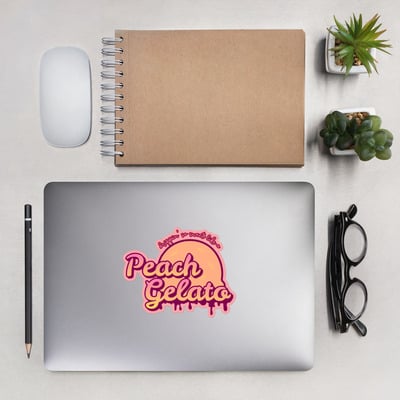 Peach gelato twice vinyl sticker