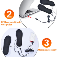 Instant Warmth: Electric Winter Insoles, Convenient USB Recharge. - Thumbnail 3