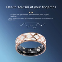 Health Smart Titanium Steel Ring – Waterproof Blood Pressure & Oxygen Tracker | Sleep, Step, Fitness Monitoring Ring (Android/iOS) - Thumbnail 1