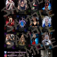 NEW! 32x45 2026 Cosplay Montly Calendar ( 12 pages + 2 ) By Morrigan Lynx  - Thumbnail 2