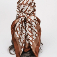Square printed silk scarf - Thumbnail 8