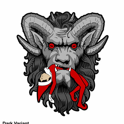 Krampus the devourer enamel pin