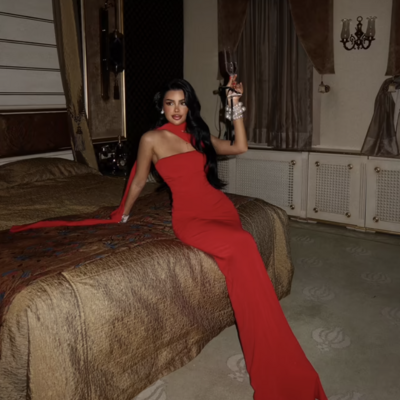  scarf maxi dress - red