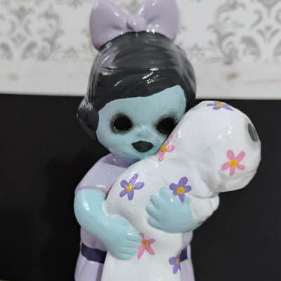 Spooky repainted figurine- ghost girl