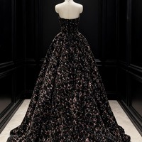 Beautufil A-Line Sequins Long Prom Party Gown - Thumbnail 2