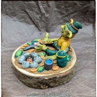 Goblin Forest Park Ranger figurine sculpture made from polymer clay  - Thumbnail 2