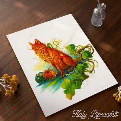 Pumpkin fox - print