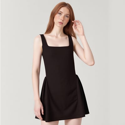 Sexy drawstring waist halter dress with suspenders and small dress with tutu skirt