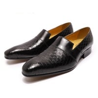 Men's Fashionable casual loafers leather shoes 2 colors - Thumbnail 2