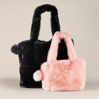 2-Pack Faux Fur Totes - Thumbnail 2