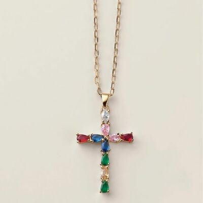 Faithful light cross necklace