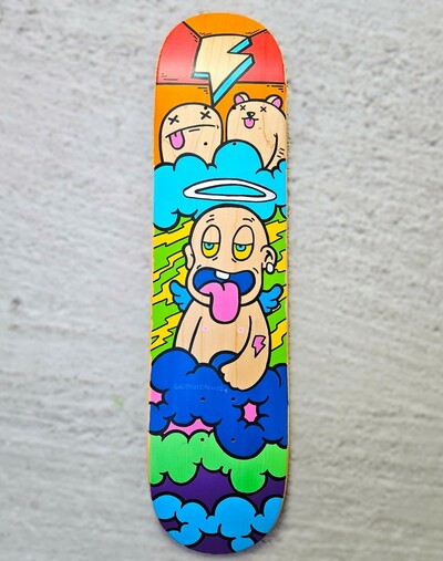 Art Skateboard by GastonStones "Electric Heaven”