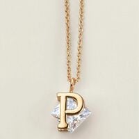 Hidden Gem Initial Necklace - Thumbnail 1
