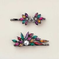 Stained Glass Bloom Hair Pin Set - Thumbnail 1