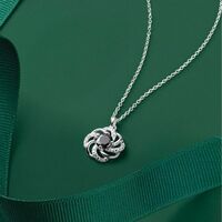 Sterling Silver Noir CZ Gala Necklace - Thumbnail 2