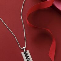 Men's Stainless Steel Vanguard CZ Necklace - Thumbnail 2