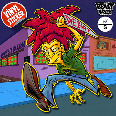 Sideshow bob vinyl sticker