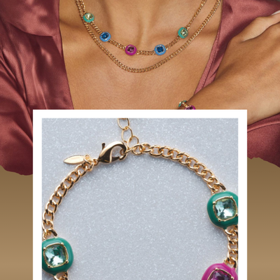 Vibrant enamel jewel bracelet - final sale