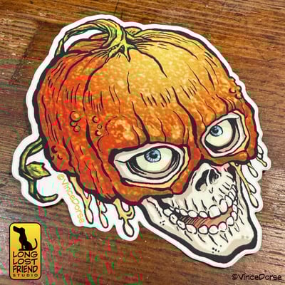 Halloween skull sticker 3"x3.5"